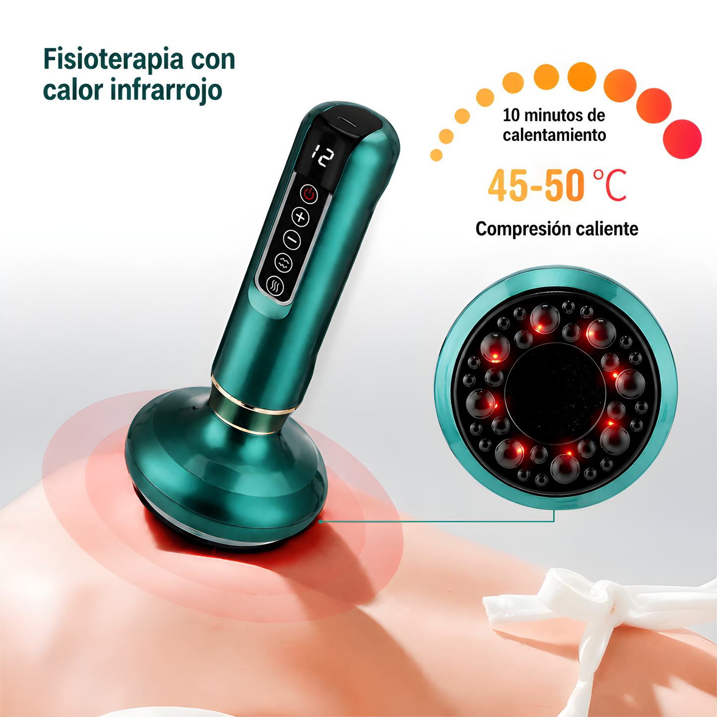 Masajeador de succión y calor