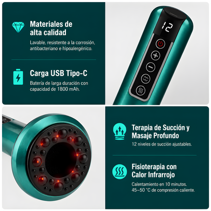 Masajeador de succión y calor
