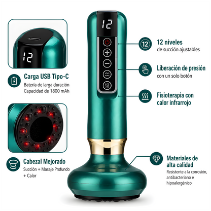 Masajeador de succión y calor