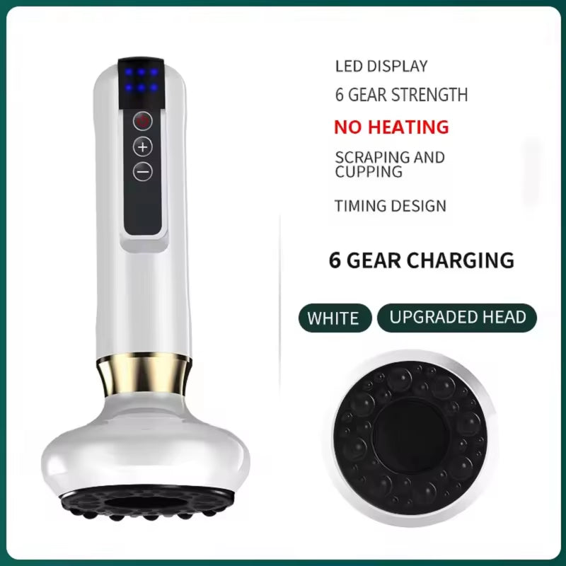 6/12 Gears Electric Cupping Massager Vacuum Suction Cup Guasha anti Cellulite Scraping Infrared Heat Body Slimming Massage